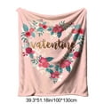 thumbnail image 2 of Valentine's Day Flannel Blanket - Double-Sided Throw Nap Blanket, Romantic Gift Flannel Rug for Sofa and Bed, 2 of 6