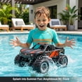 thumbnail image 6 of Amphibious Remote Control Car Monster Truck - 4WD Waterproof 1:16 Large All Terrain Off Road Vehicle with 2 Rechargeable Batteries RC Drift Cars Beach Pool Toys Gifts for Boys Kids 8-12, 6 of 9