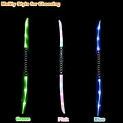 2 in 1 LED Light up Ninja Toy Sword with Motion Sounds Excellent Gift For Costume and Birthday (Blue)