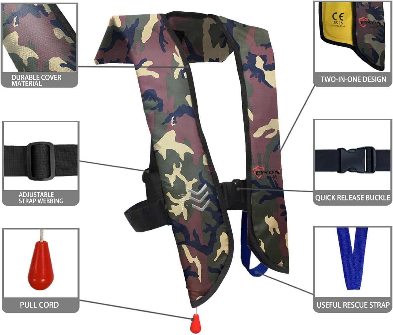 Eyson Inflatable Life Jacket Life Vest Basic Manual