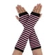 thumbnail image 1 of Guantes largos sin dedos Allegra K con agujero para pulgar Negro con rosa One Size, 1 of 6