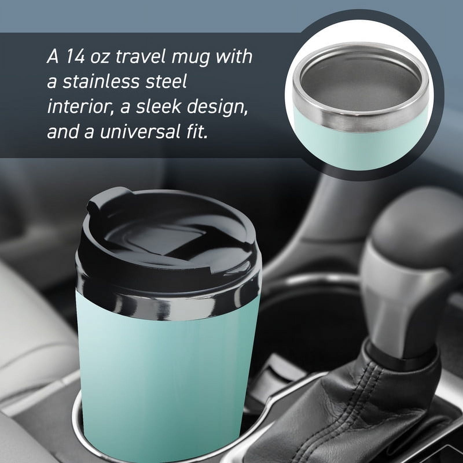 Elite Cuisine EHC152 Personal Coffee Maker with Travel Mug, Mint