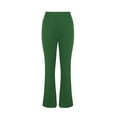 thumbnail image 2 of pstuiky Women's Flared Leggings Yoga Pants Flare Sweatpants Women High Waisted Yoga Pants Long Pants Wide Leg Workout Pants Green #8 XXXXL, 2 of 4