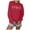 Red, variant on Pullover Sweatshirts for Women Trendy Winter Fall Relaxed Fit Crew Neck Long Sleeve Rolled Drop Shoulder with Pocket Floral Leisure Cotton Top Pullover(Grey,L)
