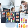 thumbnail image 2 of Children's Simulation Refrigerator Kitchen Toy Set, ABS Plastic, Double Door, Storage Spaces, Enhances Parent-Child Play, 2 of 4