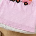 thumbnail image 4 of Toddle Baby Girl Easter Outfit Bunny Rabbit Embroidery Sleeveless Overalls Smocked Dress Striped A-line Dresses, 4 of 9