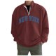 thumbnail image 1 of Gibobby Sudaderas sin gorro hombre Sudaderas Hombre Felpa Stretch Cuello Redondo(Rojo,M), 1 of 5