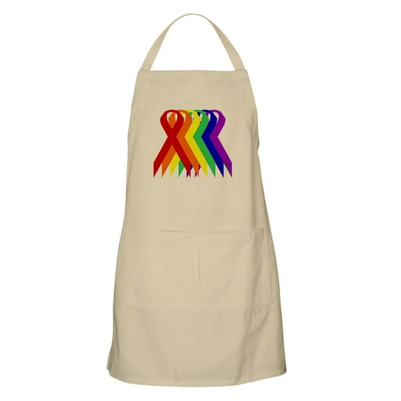 CafePress - Ribbons For All BBQ - Kitchen Apron with Pockets, Grilling Apron, Baking Apron