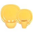 thumbnail image 3 of LouZub Stoneware Square 16-Piece Dinnerware Set, Modern Yellow, 3 of 5