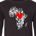 thumbnail image 4 of Inktastic Black History Month Ink Print African Heart Long Sleeve Youth T-Shirt, 4 of 5