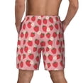 thumbnail image 4 of Uemuo Strawberry And Flowers Pattern Mens Swim Trunks Quick Dry Board Shorts with Mesh Lining, Stretch Beach Shorts Quick Dry No-Chafing Board Shorts-, 4 of 9