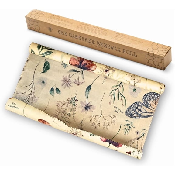 Reusable Beeswax Roll - 14” x 60” Eco-Friendly Plastic-Free Food Storage - Larger Than Competitors, Biodegradable, Washable, Sustainable Zero-Waste Kitchen Solution