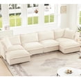 thumbnail image 2 of Chenille Fabric U Shape Sectional , 4 Seater, Deep Seat Comfy Couch For Living Room, Base Wide Fabric, Elegant, 2 of 5