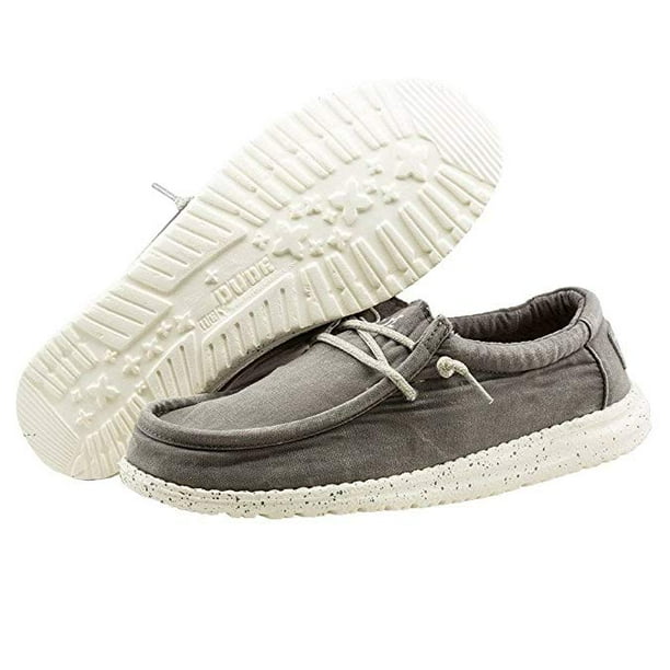 Hey Dude Hey Dude Men's Wally Washed LoafersDark Grey12 Walmart