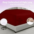 thumbnail image 2 of Fitted Sheet 1 Piece Only - 600 Thread Count - 100% Egyptian Cotton - 10" Deep Pocket - Hotel Quality Premium Fitted Sheet Only - Full XXL Size - Burgundy., 2 of 6