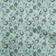 thumbnail image 1 of oneOone Georgette Viscose Aquamarine Fabric Asian Pottery Floral Sewing Craft Projects Fabric Prints By Yard 42 Inch Wide, 1 of 4