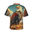thumbnail image 3 of Daiia Western Desert Cactus Bald Eagle Hawaiian Shirt for Men Gentle Cotton Regular Short Sleeve Casual-XX-Large, 3 of 9