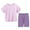 Purple, variant on MHZLDYZ Kids Clothes Girls Summer New Multi Color Children's Home Furnishing Solid Short Sleeve Round Neck Top+Shorts Two Piece Set Kids Clothes Girls Size 10-12 Girls Clothes Size 8 (Blue,150)