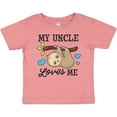 thumbnail image 3 of Inktastic My Uncle Loves Me with Sloth and Hearts Boys or Girls Baby T-Shirt, 3 of 5