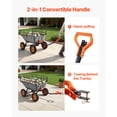 thumbnail image 5 of KFFKFF Garden Dump Cart, 1500lbs Capacity, 15 Cu. ft. Poly Wagon with Convertible Handle, 90° Quick-Dump Feature, Adjustable Handle for Transporting Plants, Soil, and Crops, 5 of 9