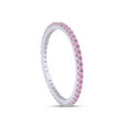 thumbnail image 4 of AFFY Simulated Pink Tourmaline Full Eternity Band Ring 14k White Gold Over Sterling Silver-9.5, 4 of 6