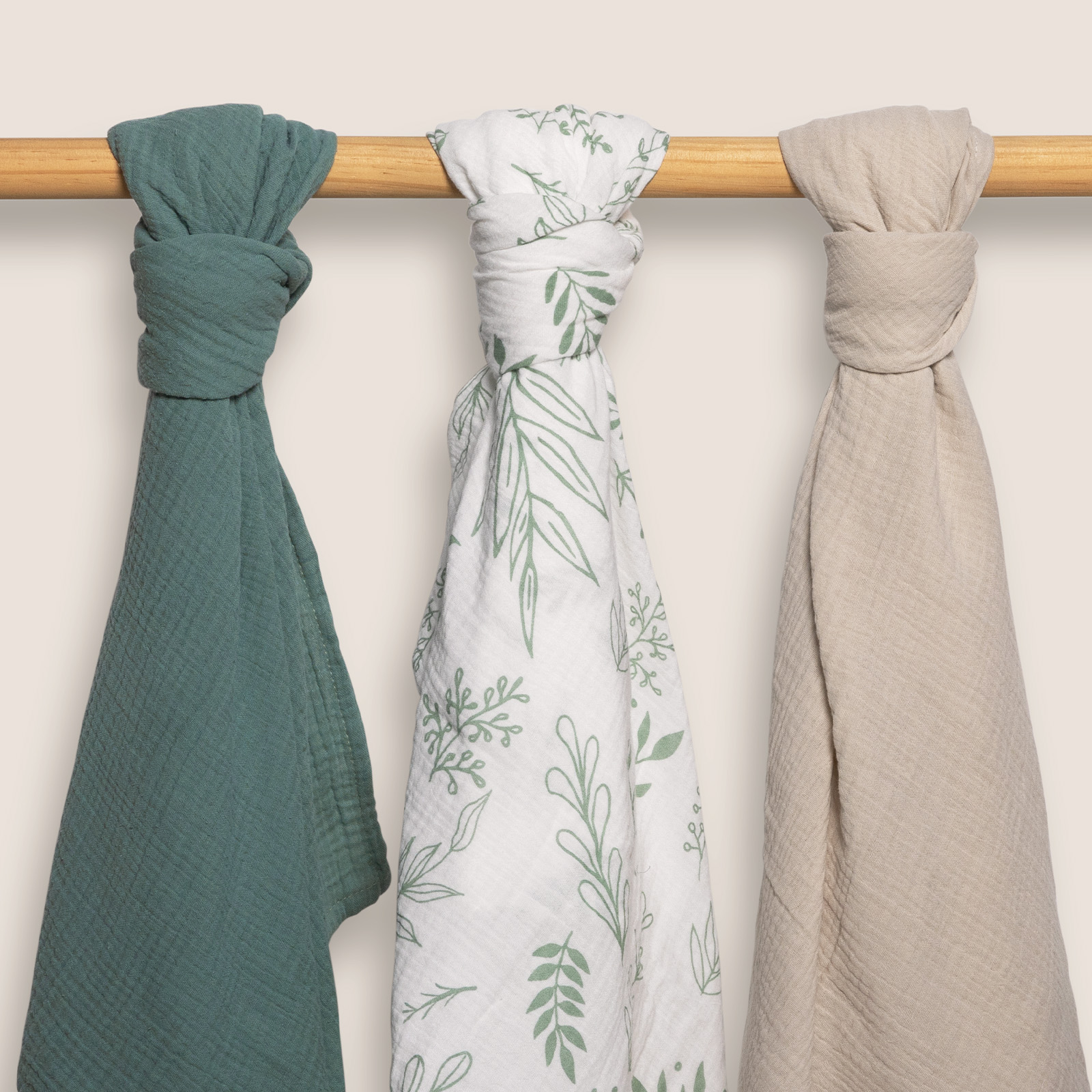Gllquen Baby Organic Cotton Swaddle Blankets, 3-Pack photo 6