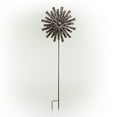 thumbnail image 3 of Alpine Corporation 81" Brown Iron Flowers Wind Spinner, 3 of 13