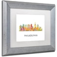 thumbnail image 2 of Trademark Fine Art 'Philadelphia Skyline WB-1' Canvas Art by Marlene Watson, White Matte, Silver Frame, 2 of 4