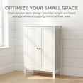 thumbnail image 6 of Ktaxon Bathroom Floor Cabinet Storage with 2 Doors and Adjustable Shelves, White Finish, 6 of 17