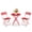 Red, variant on 3-Piece Outdoor Folding Bistro Set, Metal Patio Table and Chairs Set for Balcony, Backyard, and Garden, Weather-Resistant Small Bistro Set, No Assembly Required