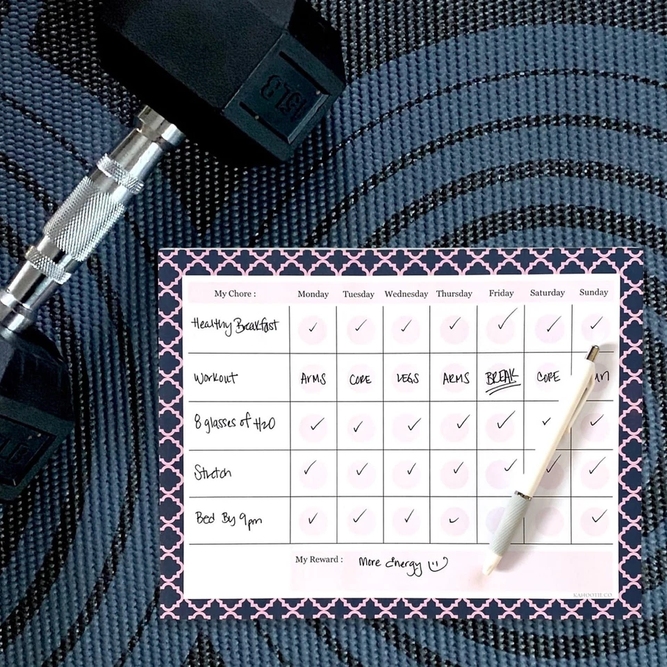 Kahootie Co. Kahootie Co Chore Chart Notepad 11" X 8.5" 50 Sheets Per Pad Navy