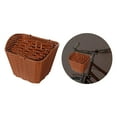 thumbnail image 6 of Bike Front Basket Storage Basket with Cover Portable Carrier Pannier Easy to Install Cycling Basket Bike Basket for Cycling Accs Brown, 6 of 8