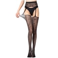 thumbnail image 1 of Intimates Women's Long Tube Suspender Socks Open File Temptation Panties Silk Stockings, 1 of 8