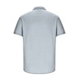 thumbnail image 4 of Mefallenssiah Man Short Sleeve Solid Color Lapel Button Fashion Casual Fallow T-Shirt tops, 4 of 5