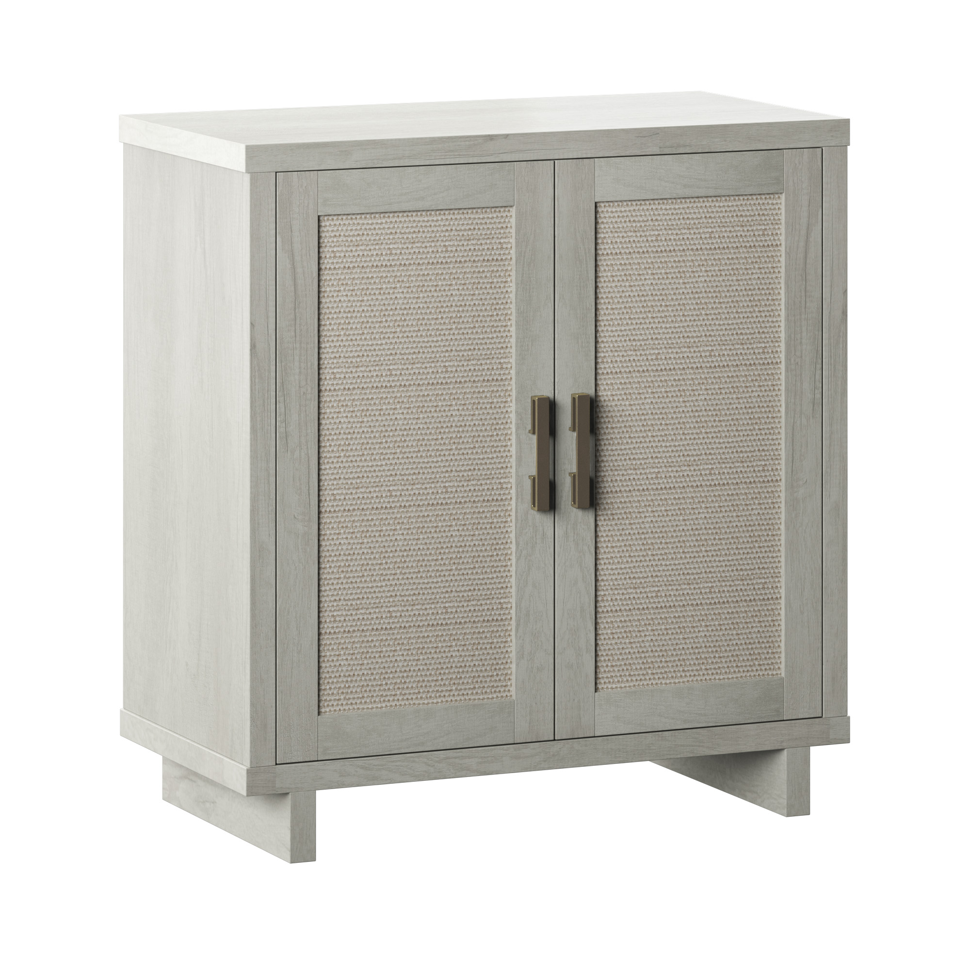 Twin Star Home Coastal 2Door Accent with LinenStyle Accents