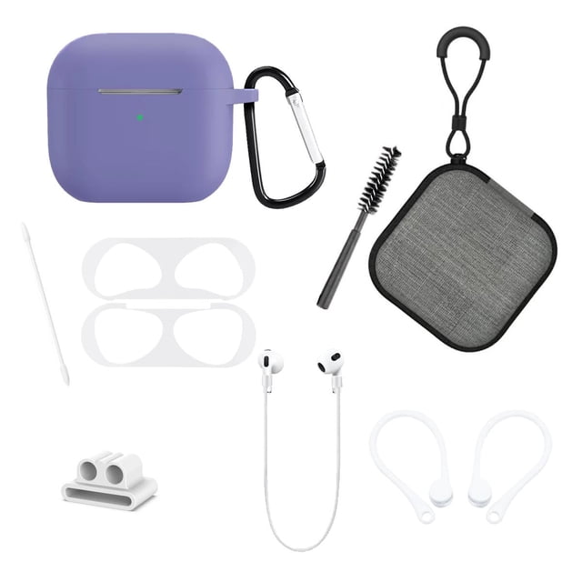 Funda y kit de accesorios 9 en 1 Gadget Collection Mx Airpods 3 Purpura GC-FKAA3