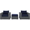 thumbnail image 4 of Modway Summon 3 Piece Outdoor Patio Sunbrella® Sectional Set in Canvas Navy, 4 of 6