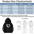 thumbnail image 3 of XAOFW Girl'S Hoodie Sweatshirt Long Sleeve Heart Rugby Print Hoody Kids Cute Clothes Soft Breathable Casual Daily Wear Pullover, 3 of 4