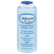 Caldesene Cornstarch Baby Powder with Zinc Oxide, Talc-Free Baby Powder, 5 Oz