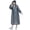 Blue, variant on Naierhg Adult Raincoat Hooded Mid-Length Waterproof Long Sleeve Rain Ponchos Drawstring Tear-Resistant Rain Gear for Daily Travel Sunshade Black