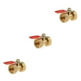 thumbnail image 1 of ZheElen Valve à Bille en Laiton Fileté Polyvalent pour de Multiples Utilisations FF 20mm Rouge 3Set, 1 of 6