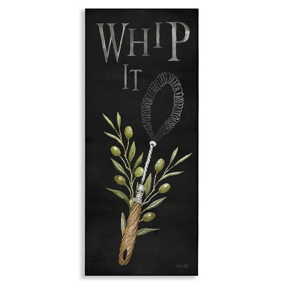 Stupell Industries Shabby Chic Whip It Vintage Kitchen Canvas Art, 10 x 24, by Cindy Jacobs