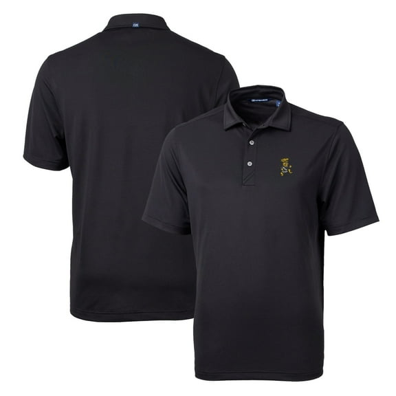 Men's Cutter & Buck Black Wichita State Shockers Team Logo Virtue Eco Pique Recycled Polo