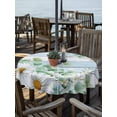 thumbnail image 2 of Outdoor Tablecloths with Umbrella Hole & Zipper, Daisy Spring Floral Round Tablecloth 54 Inch, Eucalyptus Leaves Watercolor Wooden Waterproof Table Cloth, Patio/Pool/Picnic Table Covers, 2 of 8