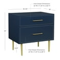 thumbnail image 6 of Linon Galena 2-Drawer Nightstand, Navy, 6 of 15