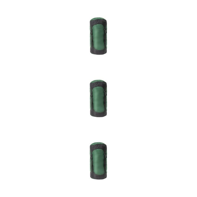QualitChoice Sac de Compression à Cordon 1/2/3/5 Sac de Rangement pour Accessoires de Camping Randonnée Escalade Vert/m 3 Pcs