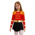 thumbnail image 3 of Yanarno Kids Girls Ringmaster Dance Dress Shiny Tassel Keyhole Back Leotard Tutu Skirts Red 6, 3 of 7