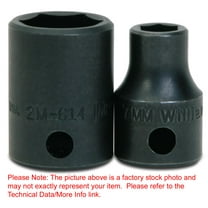 13/16" x 3/8" Drive 12 Point Deep Supertorque™ Socket, Black Industrial Finish. Suitable For Impact Use. Williams® # JHW36426