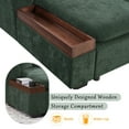 thumbnail image 4 of Harper & Bright Designs L-Shaped Sectional Sofa Set, 4-Seat Couch with Wooden Storage Compartment, Chenille Upholstered Sectional Sofe for Living Room, Green, 4 of 18