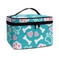 thumbnail image 2 of HELLHERO Bones and Hearts Multifunctional Large Capacity Makeup Bag Effortless Organization Zipper Polyester Travel Portable Gifts for Women Men, 2 of 5